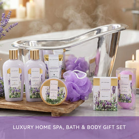 spa luxetique Bath Bombs in the Lavender Spa Gift Basket