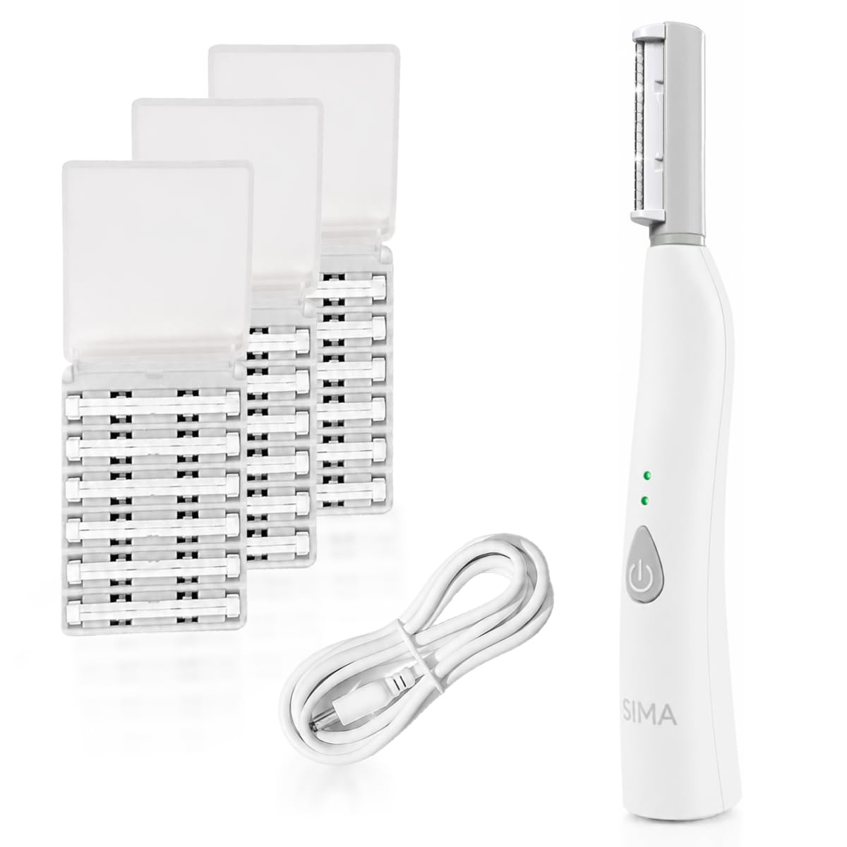 SPA SCIENCES SIMA Dermaplane Razor front view with USB charging port