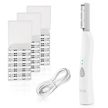 SPA SCIENCES SIMA Dermaplane Razor front view with USB charging port