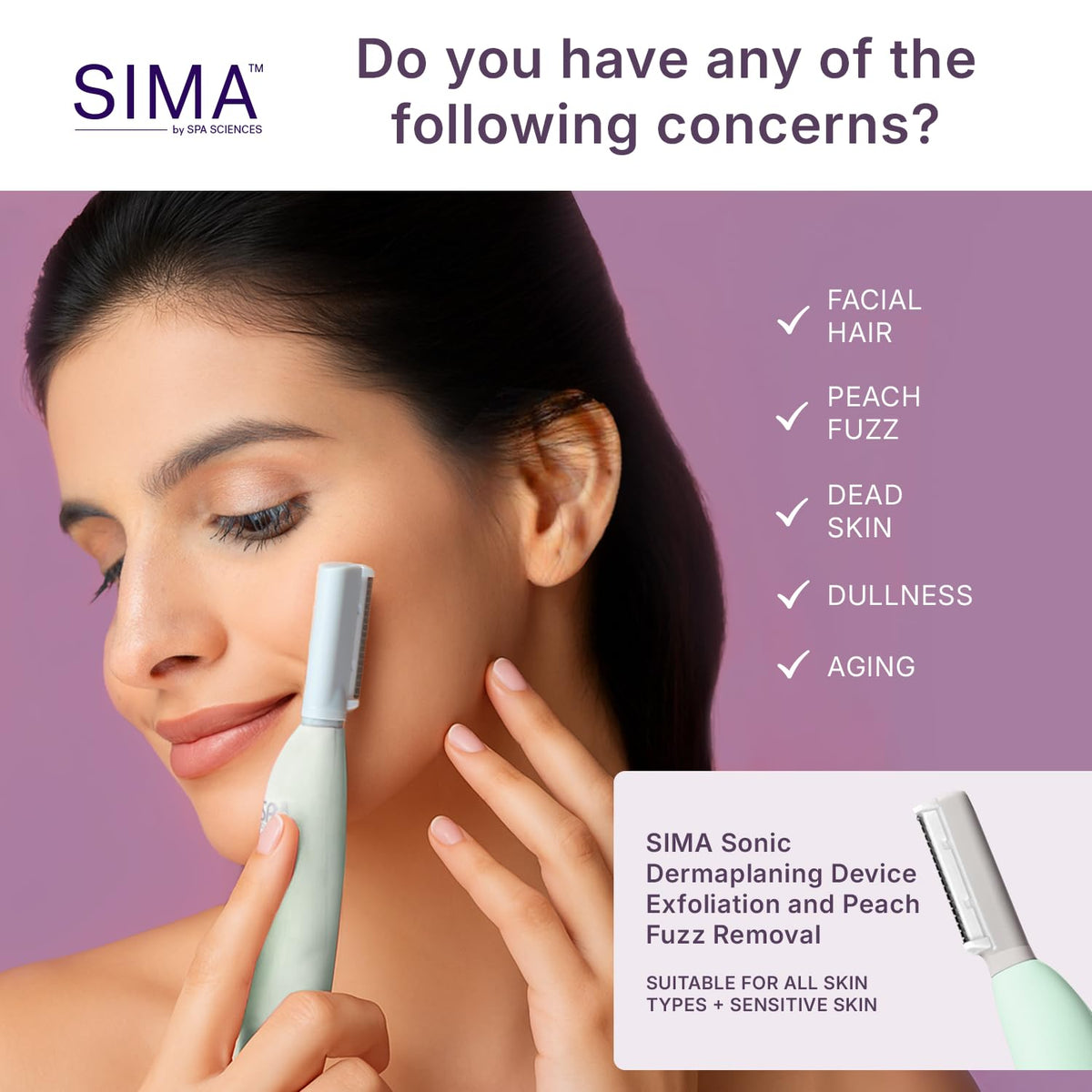 SPA SCIENCES SIMA Dermaplane Razor with charging cable