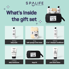 SpaLife Body Wash bottle with invigorating scent