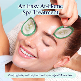 SpaLife Cooling Cucumber Eye Pads with cucumber slices