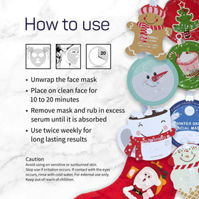 SpaLife face masks arranged with holiday decorations