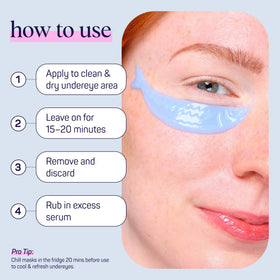 SpaLife hydrogel eye patches with ingredients display