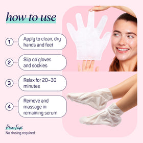 SpaLife Moisturizing Hand Gloves and Foot Mask Socks open view