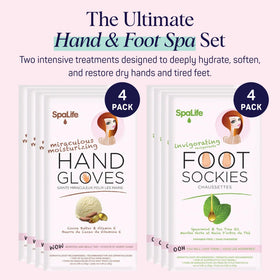 SpaLife Moisturizing Hand Gloves and Foot Mask Socks set