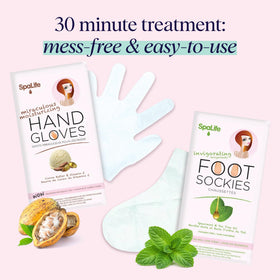 SpaLife Moisturizing Hand Gloves on hands