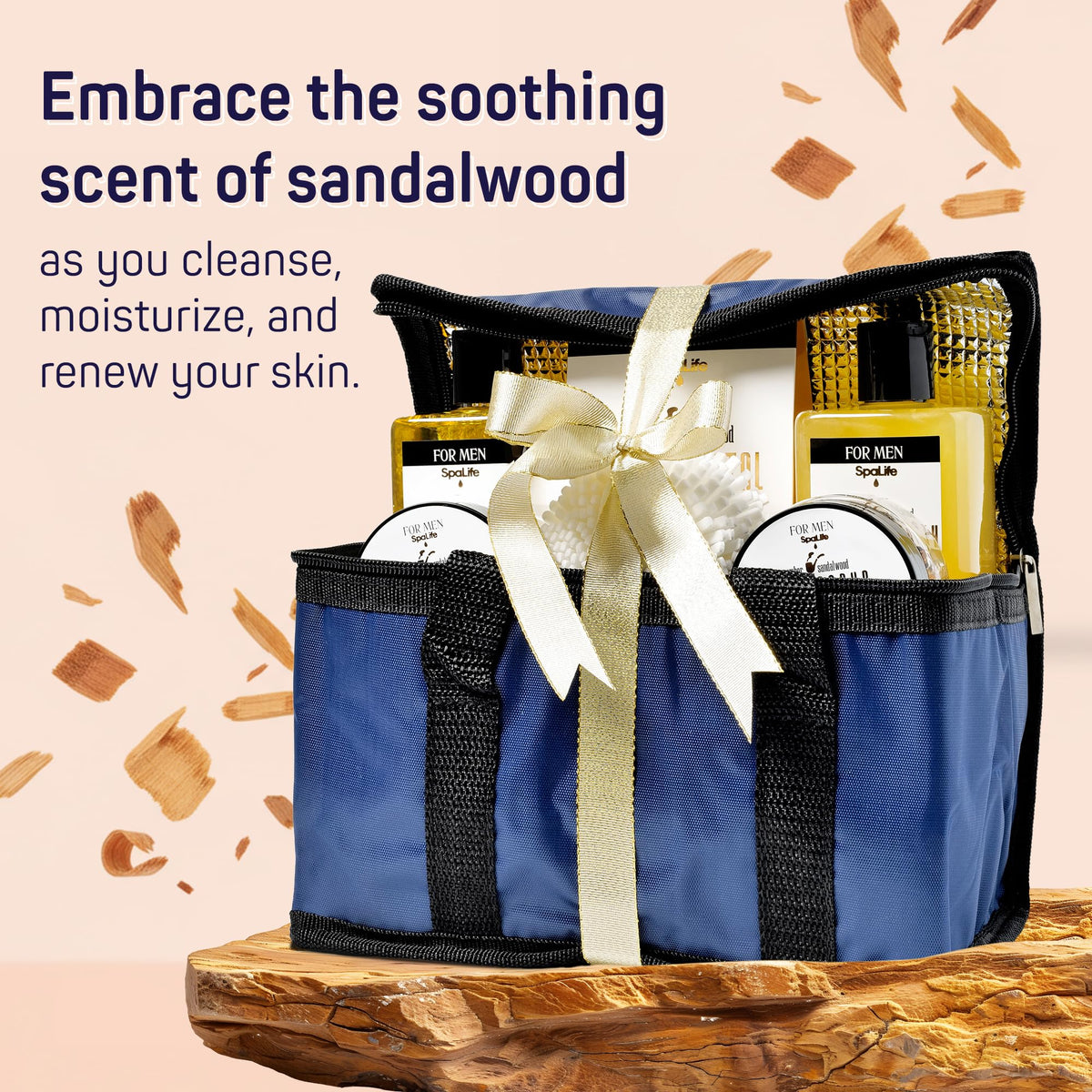 SpaLife Sandalwood soap bar with packaging
