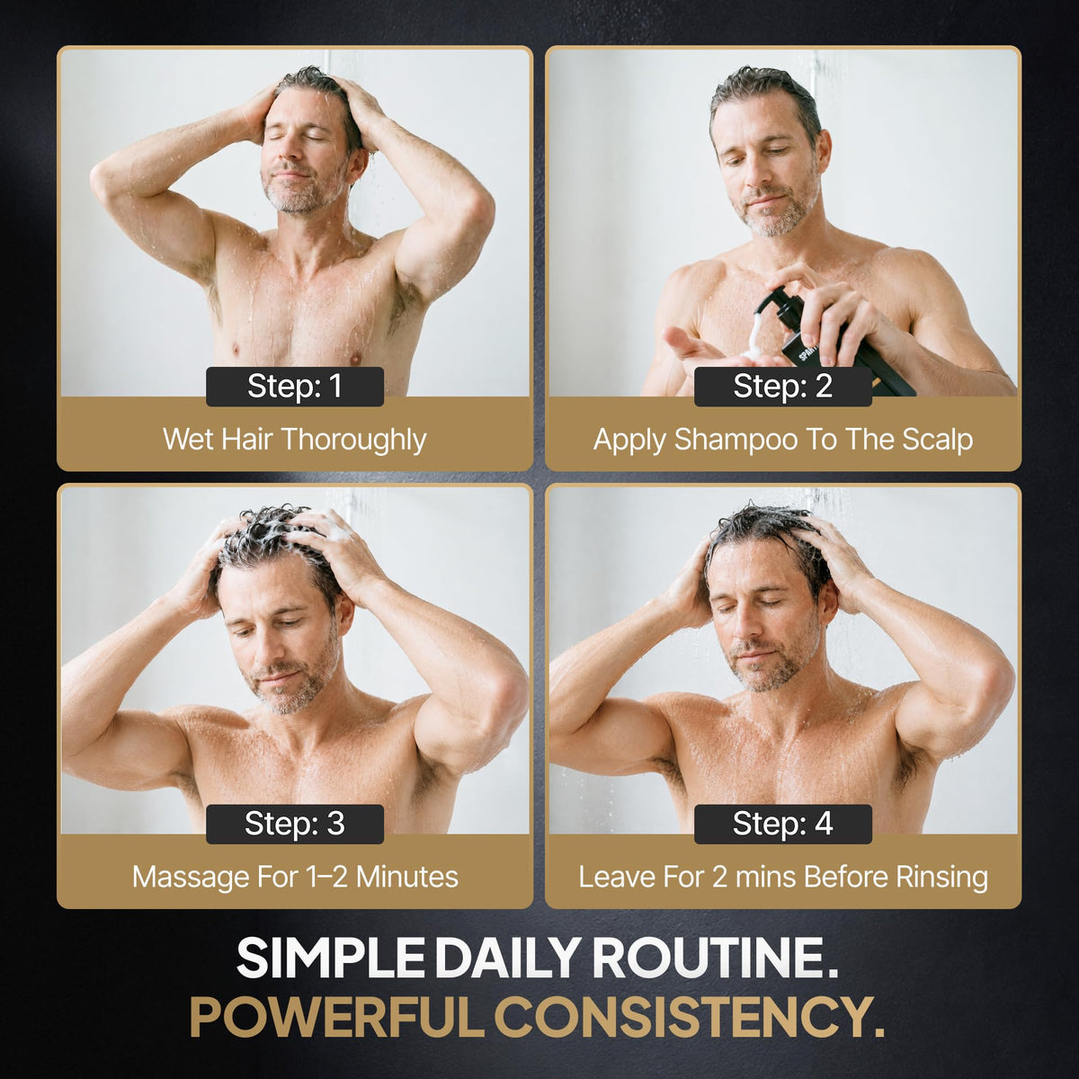 SPARTAN shampoo bottle with ginger root extract