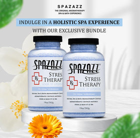 Spazazz RX Stress Therapy Bath Salts with relaxing candles