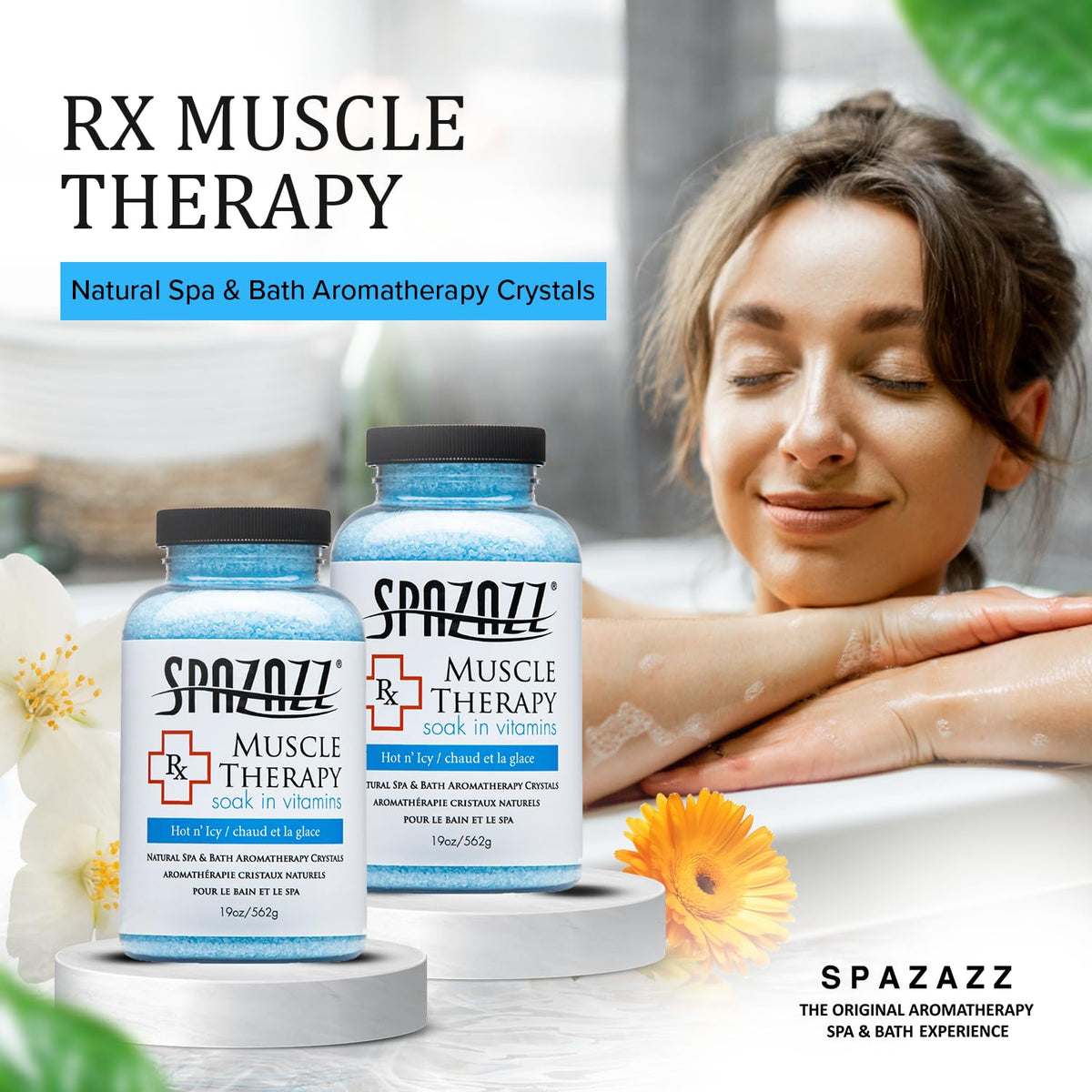 Spazazz RX Therapy Crystals 19-Ounce container back view