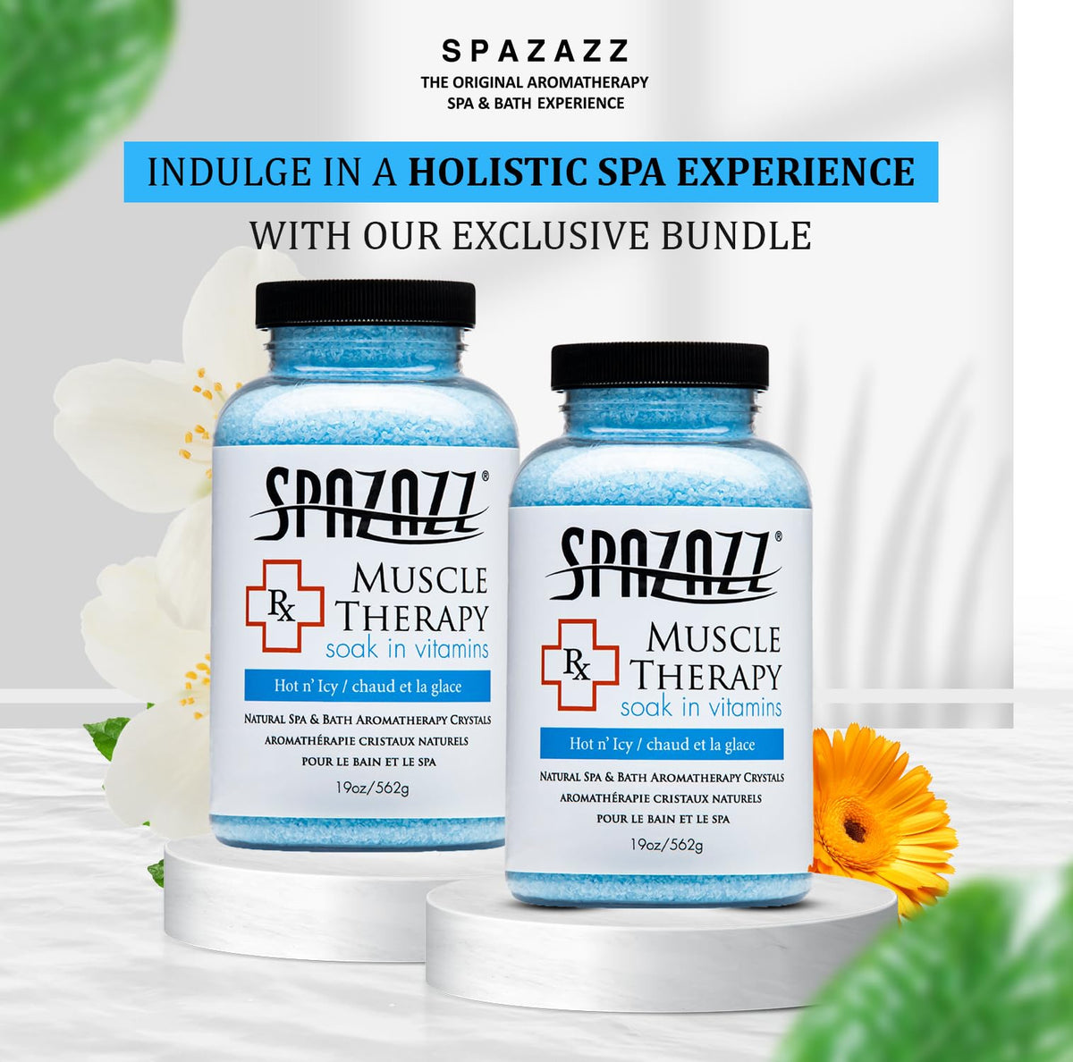 Spazazz RX Therapy Crystals 19-Ounce container side view