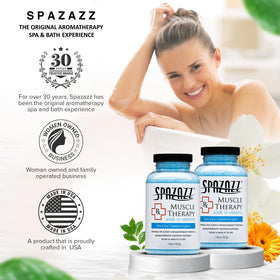 Spazazz RX Therapy Crystals being poured into a bath