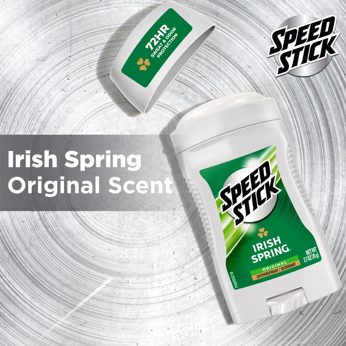 Speed Stick Antiperspirant Deodorant on bathroom shelf