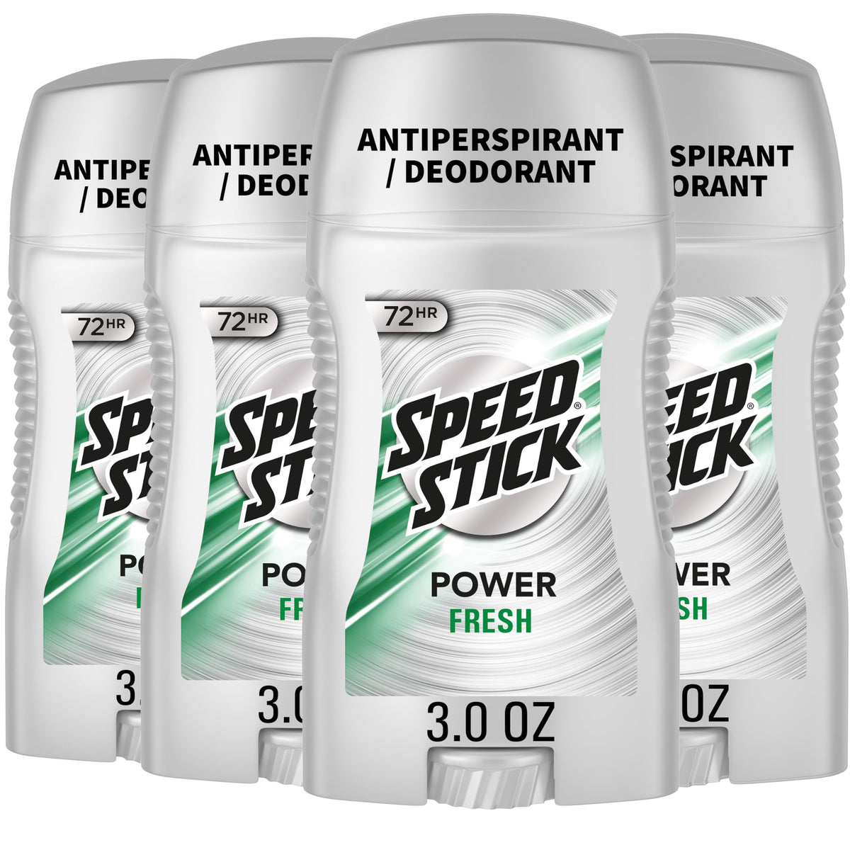 Speed Stick Power Antiperspirant Deodorant 4 Pack, Fresh Scent front view