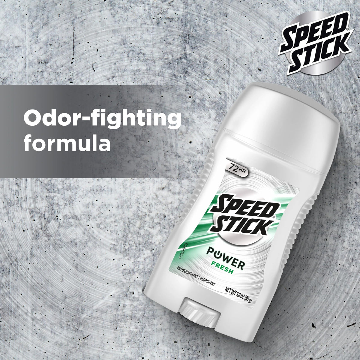 Speed Stick Power Antiperspirant Deodorant with fresh scent label
