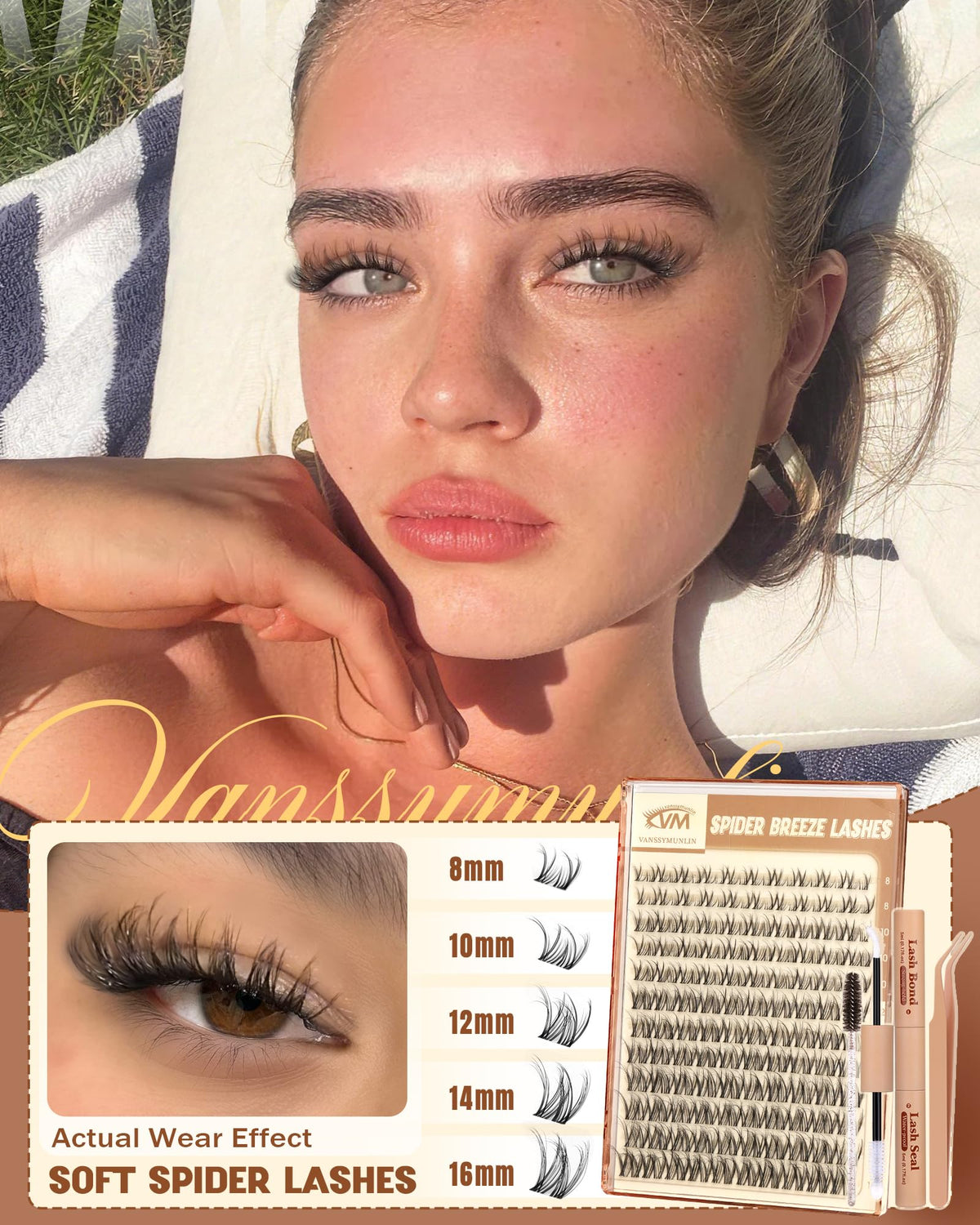 Spider Breeze Lash Clusters Kit with included lash brush