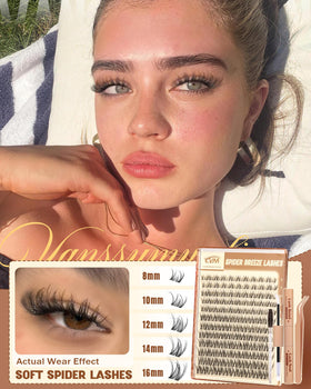 Spider Breeze Lash Clusters Kit with included lash brush