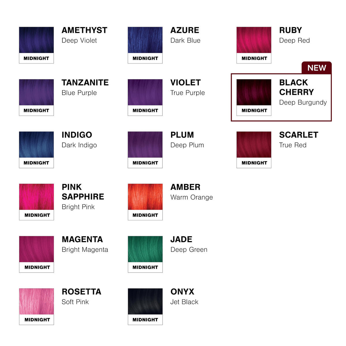 Splat Midnight Black Cherry Hair Dye processing on hair