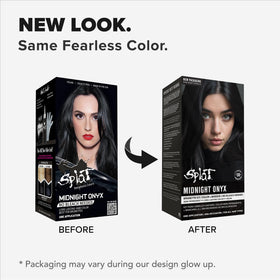 Splat Midnight Onyx hair dye application process