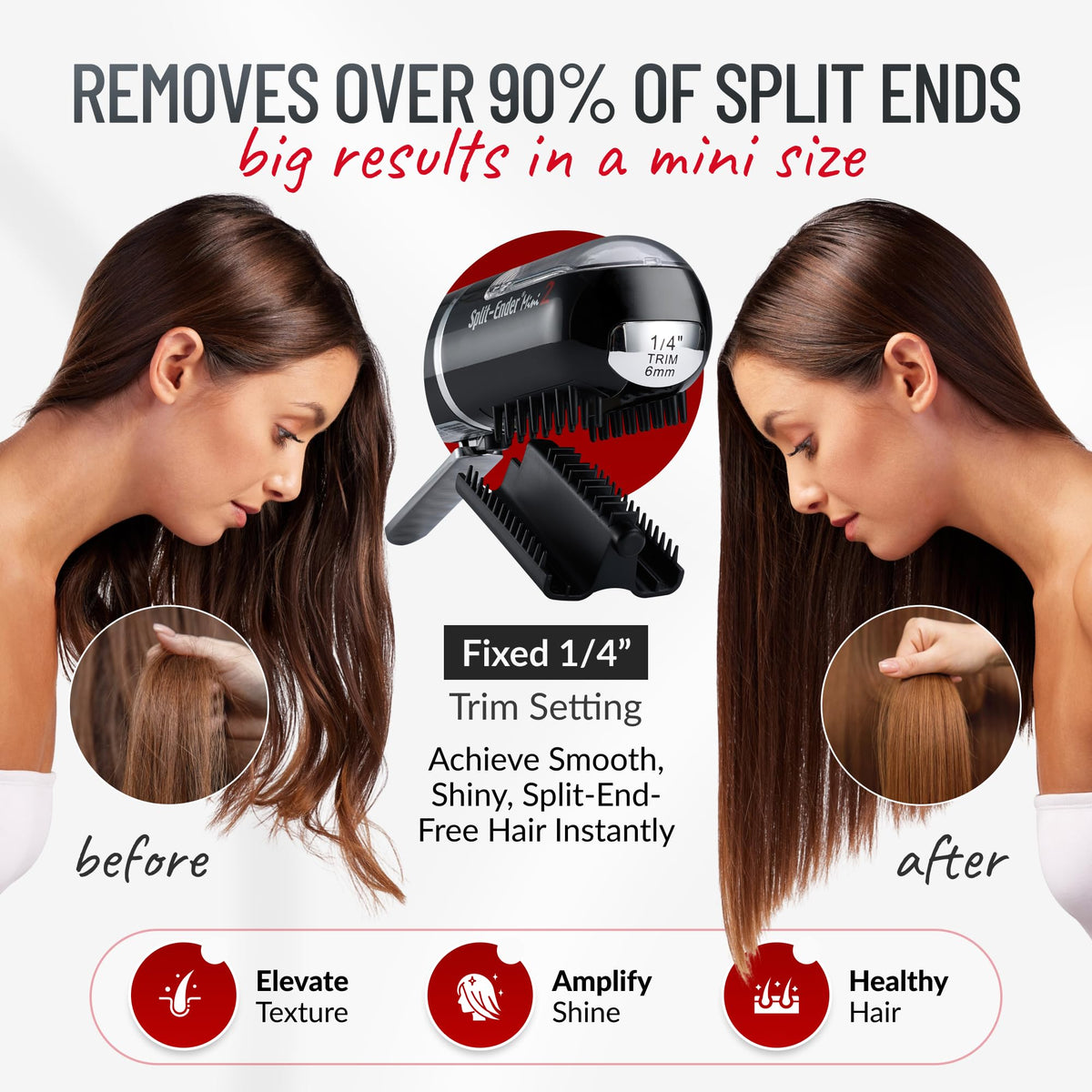 Split-Ender Mini 2 being used on straight hair