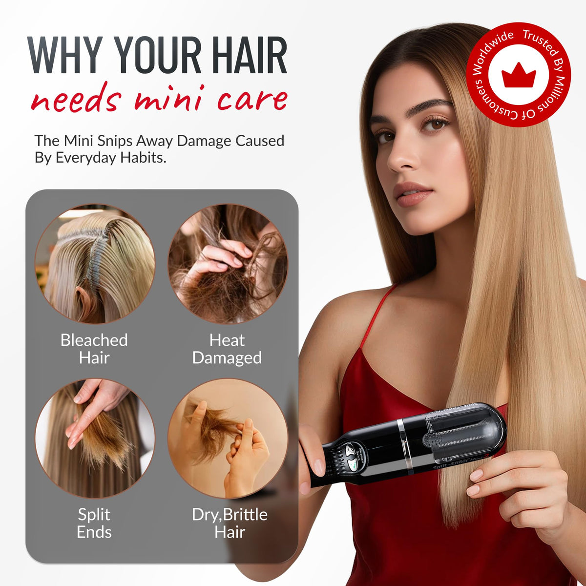 Split-Ender Mini 2 cordless trimmer with user guide