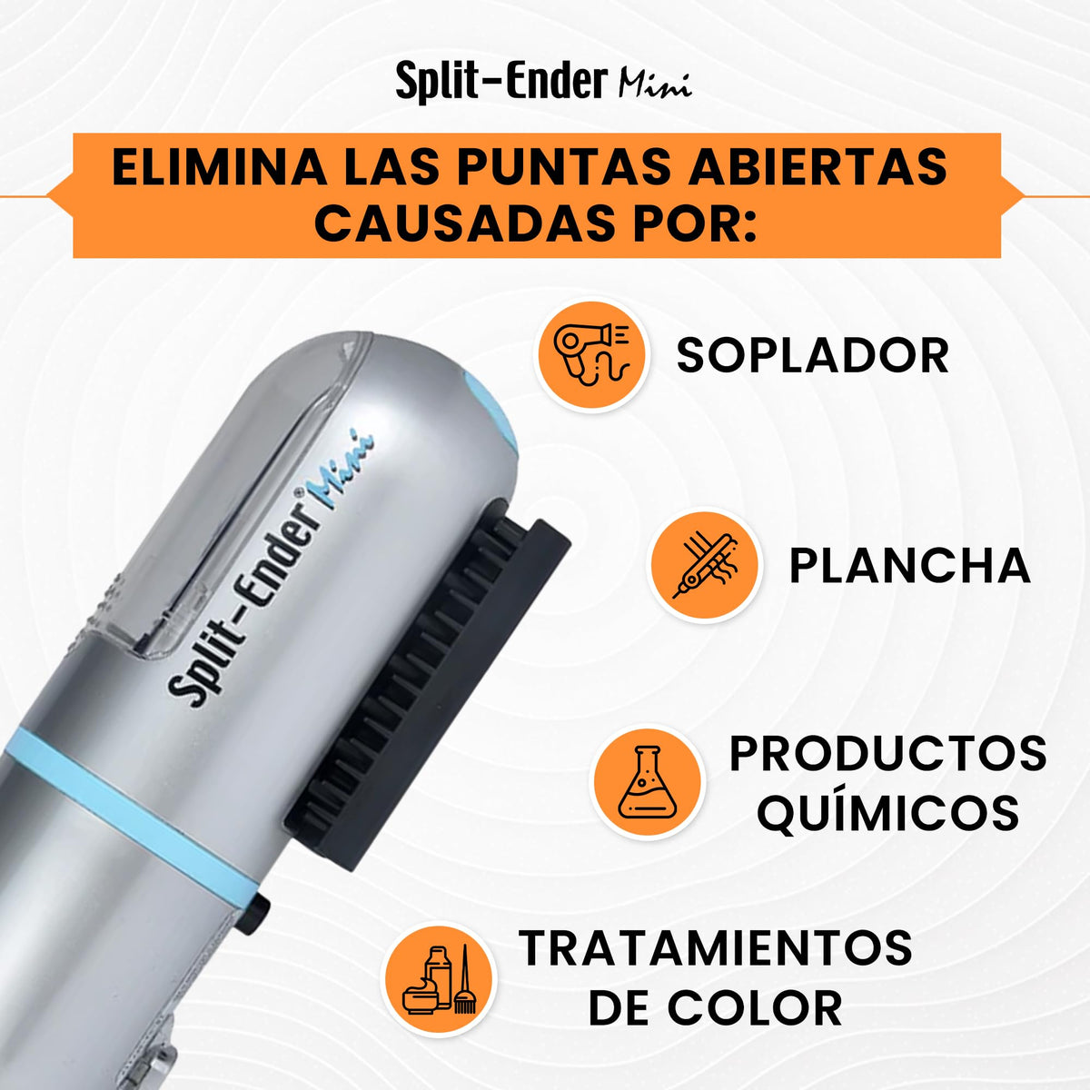 Split-Ender Mini cordless split end hair trimmer back view