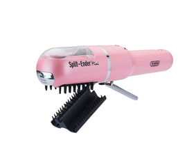 Split-Ender Mini cordless split end hair trimmer back view with battery compartment