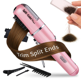 Split-Ender Mini cordless split end hair trimmer in light pink front view