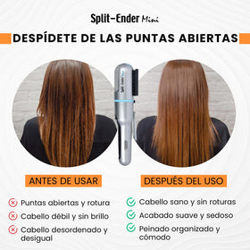 Split-Ender Mini cordless split end hair trimmer in use on hair