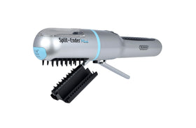 Split-Ender Mini cordless split end hair trimmer side view with accessories