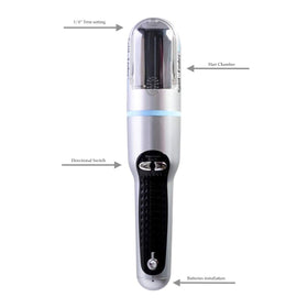Split-Ender Mini cordless split end hair trimmer with styling comb and cleaning brush