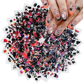 SPLOCUDU Halloween Nail Stickers 24 sheets with various designs