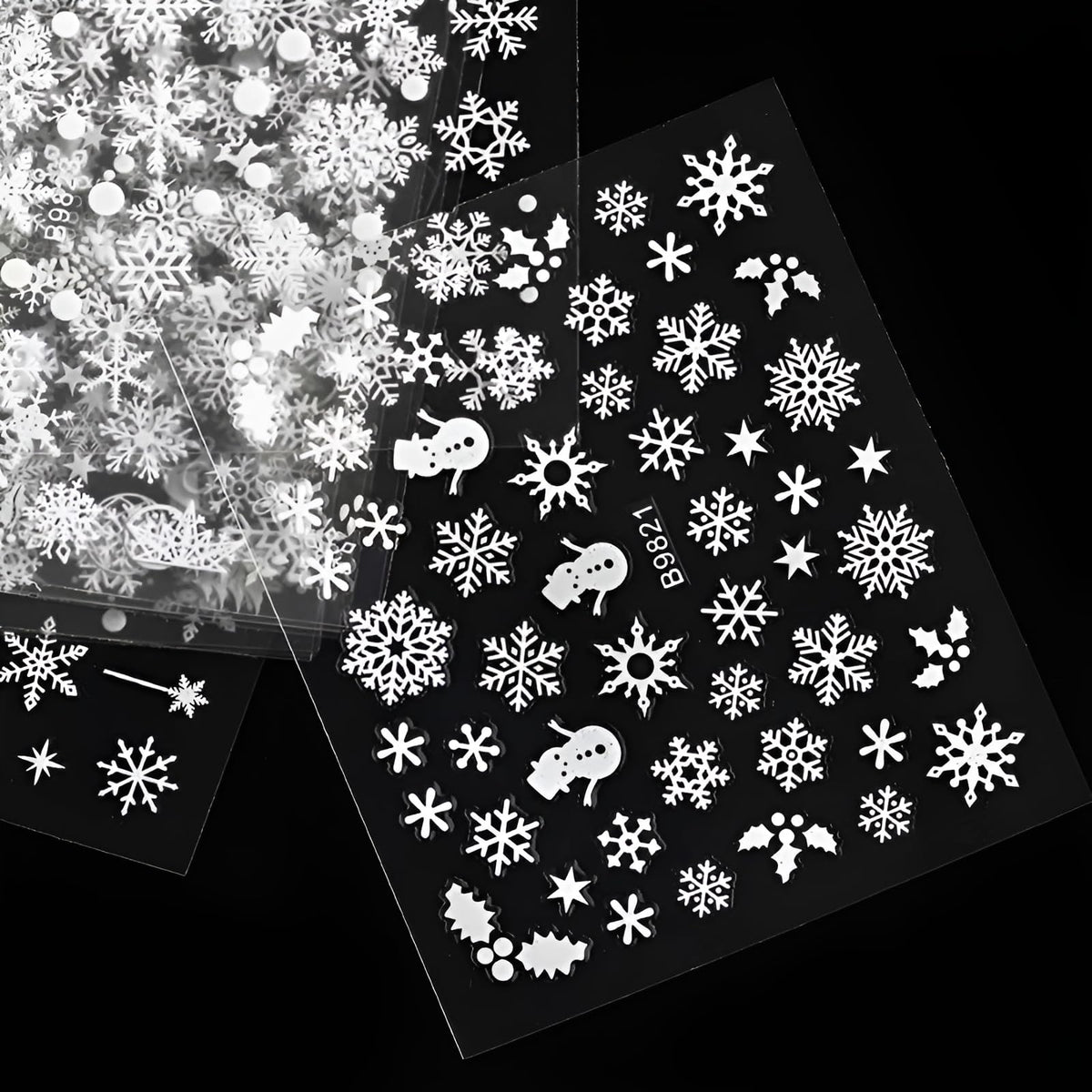 SPLOCUDU nail art stickers displayed on a festive background