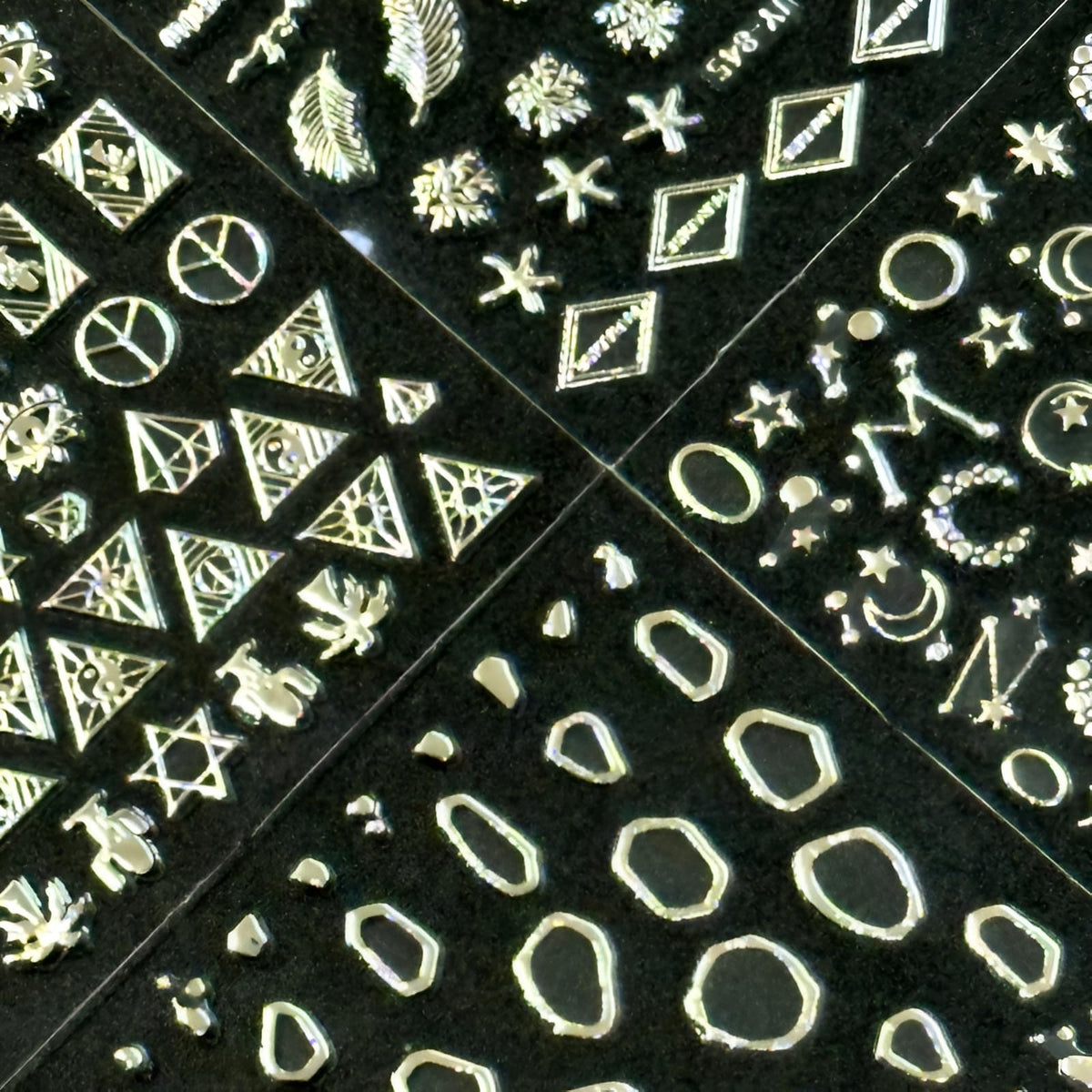 SPLOCUDU silver nail stickers in packaging