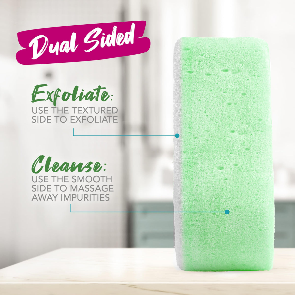 Spongeables Anti Cellulite Body Wash Sponge close-up of soft side