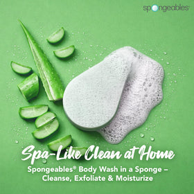 Spongeables Anti Cellulite Body Wash Sponge dual-textured side view