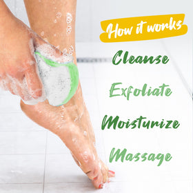 Spongeables Pedi Scrub Foot Exfoliating Sponge close-up of soft side