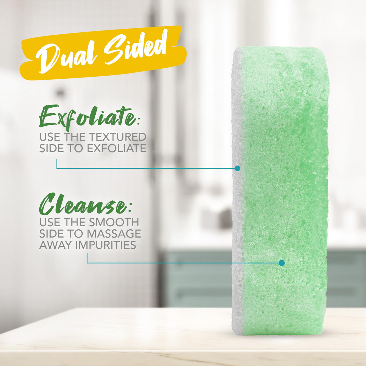 Spongeables Pedi Scrub Foot Exfoliating Sponge close-up of textured side