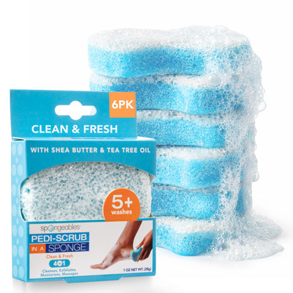 Spongeables Pedi Scrub Foot Exfoliating Sponge front view