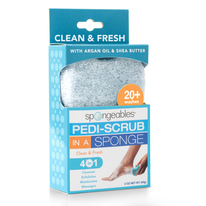 Spongeables Pedi Scrub Foot Exfoliating Sponge front view