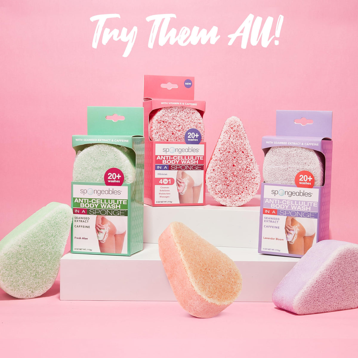 Spongeables Pedi Scrub Foot Exfoliating Sponge in bath setting