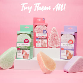 Spongeables Pedi Scrub Foot Exfoliating Sponge in bath setting