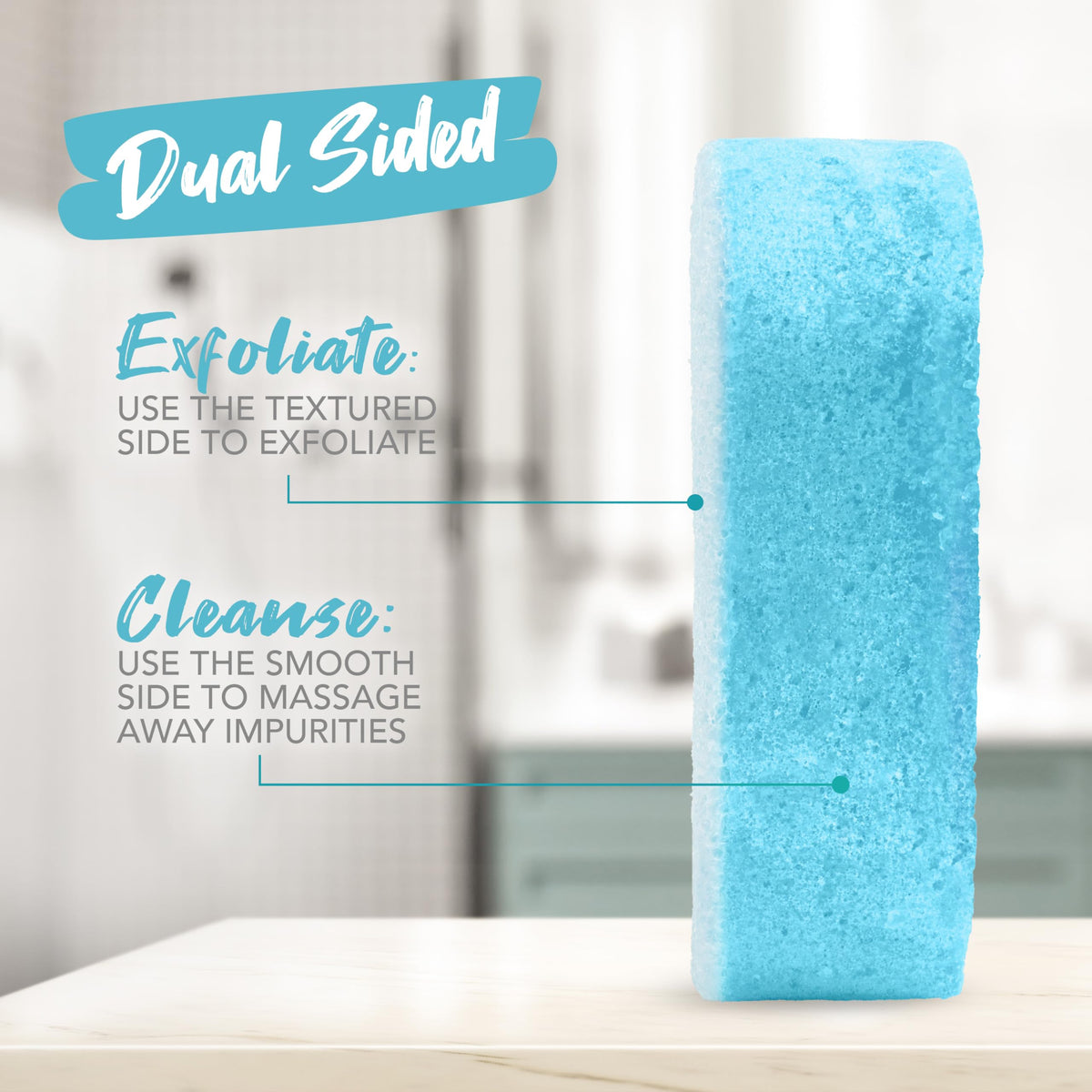 Spongeables Pedi Scrub Foot Exfoliating Sponge in use