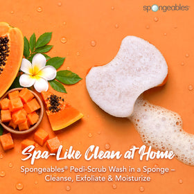 Spongeables Pedi Scrub Foot Exfoliating Sponge packaging