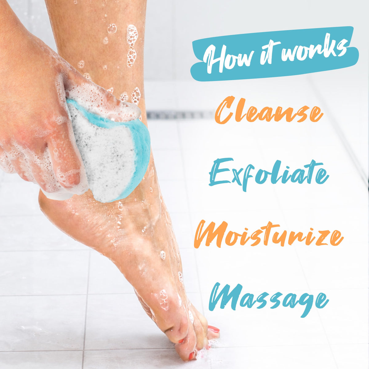 Spongeables Pedi Scrub Foot Exfoliating Sponge packaging