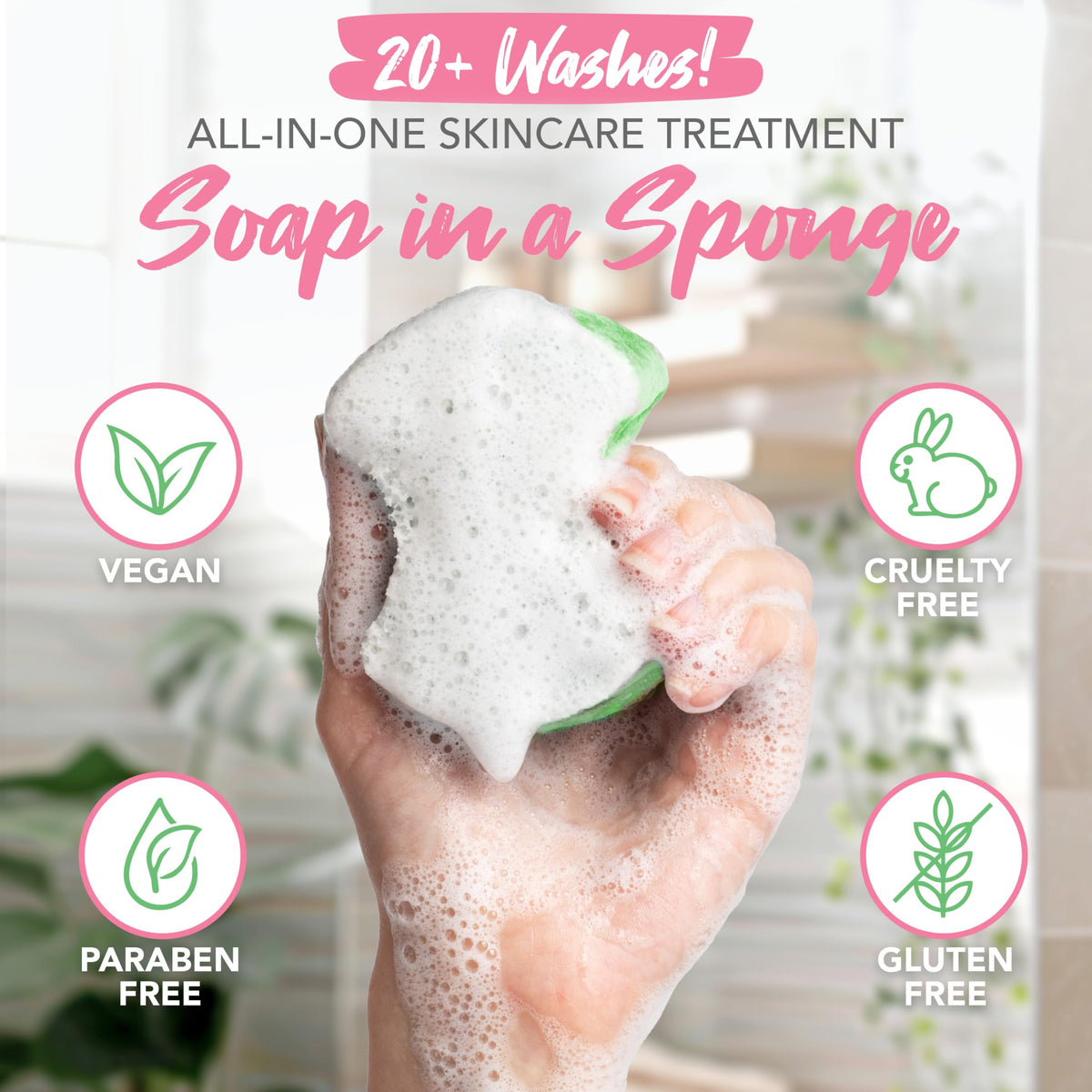 Spongeables Pedi Scrub Foot Exfoliating Sponge packaging with mint design