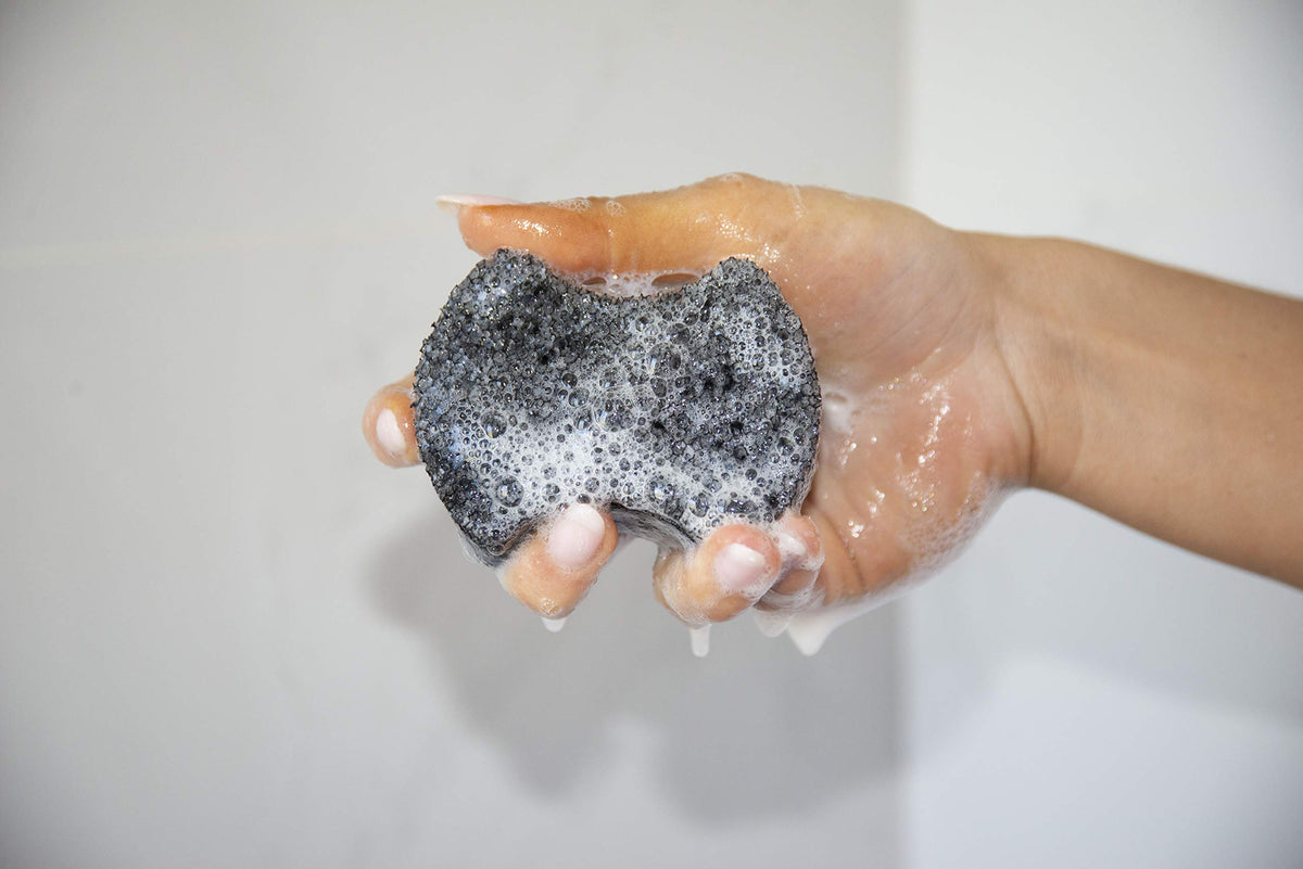 Spongeables Pedi Scrub Foot Exfoliating Sponge Sweet Sangria lifestyle use