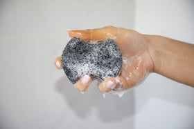 Spongeables Pedi Scrub Foot Exfoliating Sponge Sweet Sangria lifestyle use