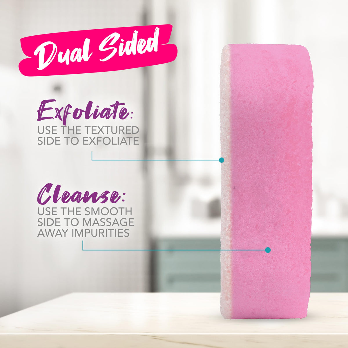 Spongeables Pedi Scrub Sponge with lavender scent
